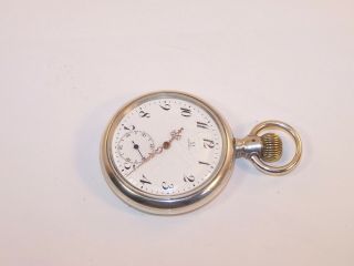 Vintage OMEGA 16s.  935 Sterling Silver Swing Out Case Pocket Watch 3