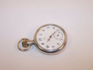 Vintage OMEGA 16s.  935 Sterling Silver Swing Out Case Pocket Watch 4