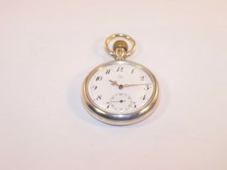 Vintage OMEGA 16s.  935 Sterling Silver Swing Out Case Pocket Watch 5