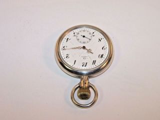 Vintage OMEGA 16s.  935 Sterling Silver Swing Out Case Pocket Watch 6
