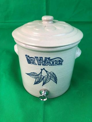 Red Wing Crock Ice Water Cooler W/ Lid