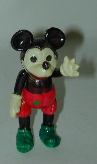 Mickey Mouse Celluloid Fully Jointed 3” Tall Figure Japan Late 1930s