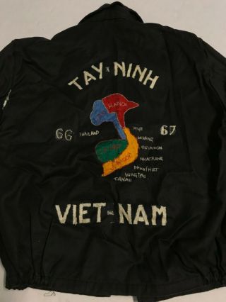 Vietnam Hand Embroidered Child ' s Souvenir Tour Jacket Tay - Ninh 66 - 67 7