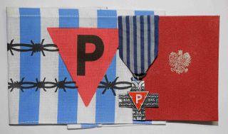 Ww2 Polish Poland Medal Auschwitz Oswiecim Cross Rare 1939 - 1945,  Doc,  Armband