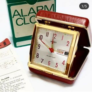 Vintage Orient Travel Alarm Clock W/ Box