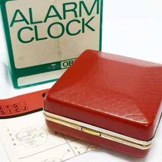 Vintage orient Travel Alarm Clock W/ Box 4