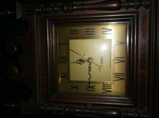 Vintage Nutone Telechron Motored Wall Clock Door Bell Chime Case A1 - G4 Mahogany