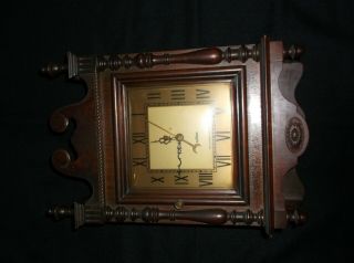 Vintage Nutone Telechron Motored Wall Clock Door Bell Chime Case A1 - G4 Mahogany 2