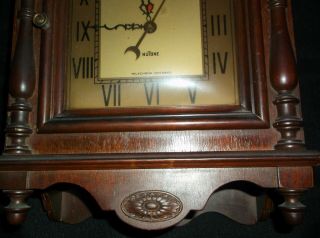 Vintage Nutone Telechron Motored Wall Clock Door Bell Chime Case A1 - G4 Mahogany 3