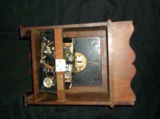 Vintage Nutone Telechron Motored Wall Clock Door Bell Chime Case A1 - G4 Mahogany 4