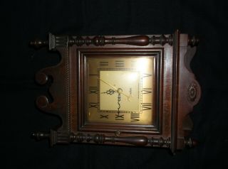 Vintage Nutone Telechron Motored Wall Clock Door Bell Chime Case A1 - G4 Mahogany 5
