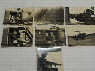 7 - Vietnam War Era Photos - Hu - 1b Helicopter - Crew Members - Rockets - Guns