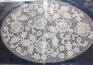 Ten Vintage Antique Italian Bobbin Lace Cantu Mats Panel Insertion Doilie