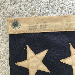 US Navy Union Jack,  Flown USS Parks,  DE165,  During WWII,  Brought home by a Vet 3
