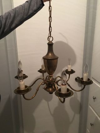 (LARGE) Vintage Brass (French Style) Chandelier (6 Blub) 2