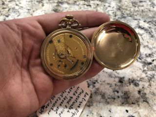 VINTAGE ELGIN POCKET WATCH MODEL 5 18S 15J GOLD FILLED 5