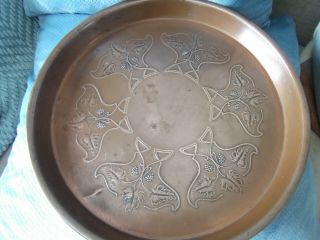 Joseph Sankey &sons Art Nouveau Copper Tray