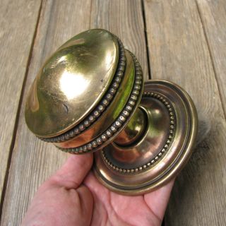 Old Large And Heavy Brass Centre Door Pull Knob / Handle