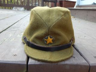 Wwii Japanese Army Wool Hat / Cap Complete &