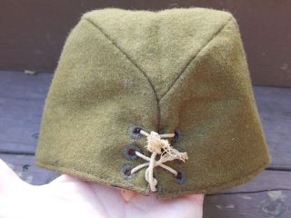 WWII JAPANESE ARMY WOOL HAT / CAP Complete & 5