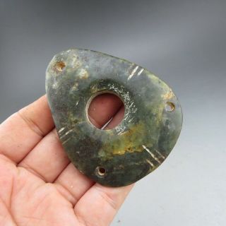 Chinese jade,  collectibles,  hand - carved,  jade,  Hongshan culture,  choi,  pendant E609 4