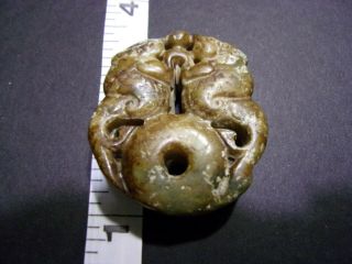 Ancient Chinese Artifact Hongshan Hand Carved Jadeite Jade