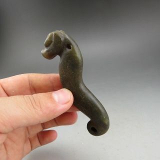 Chinese jade,  collectibles,  hand - carved,  jade,  Hongshan culture,  dragon,  pendant R1 4