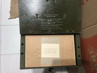N.  O.  S.  WW2 US Army Carrier Pigeon Box PG - 104/CB with Book And Capsule 11