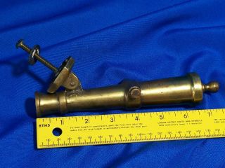 Heavy Solid Brass Door Knocker Knob Cannon Figural Scope Eyeglass Vtg 8 " Antique