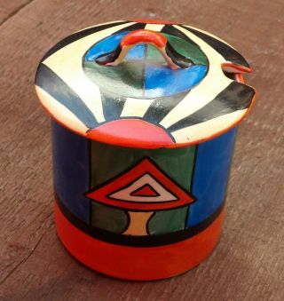 Bishop Stonier Bisto Oriental Ware Art Deco Preserve Pot Hand Painted