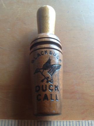 Vintage Black Duck Co.  Game Call Double Reed Duck Collectible Hunting Game Decor