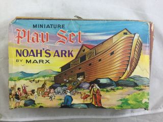 Vintage Marx Noah ' s Ark Miniature Play Set Box 2
