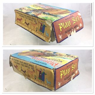 Vintage Marx Noah ' s Ark Miniature Play Set Box 7