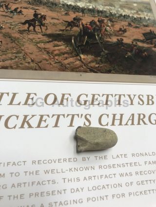 Pickett ' s Charge Battle of Gettysburg - Fired Enfield Bullet Civil War Artifact 2