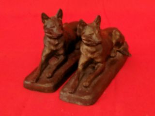 Antique Jb Jennings Brothers German Shepherd Dog Art Sculpture Statue 2418
