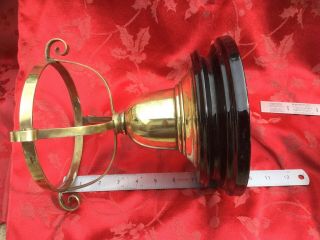 Stunning Antique Veritas Drop In Brass Font And Glass And Brass Base 6