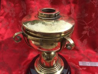 Stunning Antique Veritas Drop In Brass Font And Glass And Brass Base 8