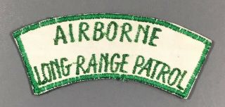 Vietnam War Us Army Airborne Long Range Patrol Patch Cut Edges Made In Vietnam