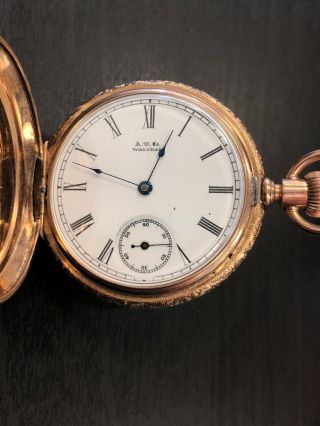 A.  W.  Co.  Waltham Pocket Watch Wm Ellery Detail