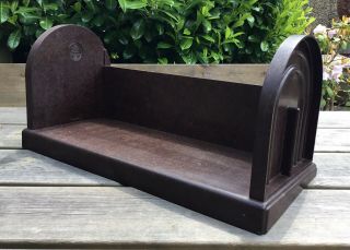 Old Vintage Art Deco Ebco Dark Brown Bakelite Collapsable Book Shelf Trough