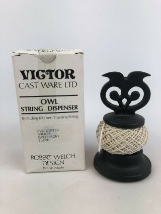 Vintage Robert Welch For Victor Cast Iron Owl String Dispenser
