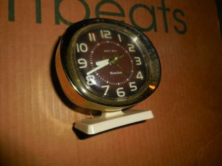 Vintage Baby Ben Cream/beige Westclox Usa Nightstand Wind Glow Hands Alarm Clock