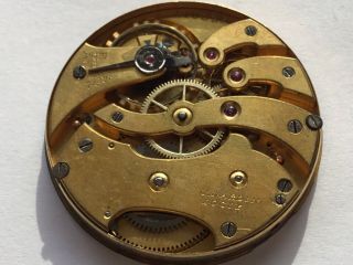 43 mm ULYSSE NARDIN LOCLE GENEVE Movement For Full Hunter Pocket Watch Case Runs 4