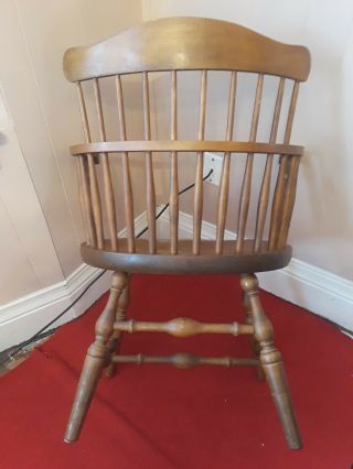 Vintage Colonial Captain ' s Arm Chair by S Bent Bros.  - Made in Gardner,  Mass. 3