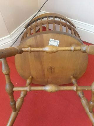 Vintage Colonial Captain ' s Arm Chair by S Bent Bros.  - Made in Gardner,  Mass. 4
