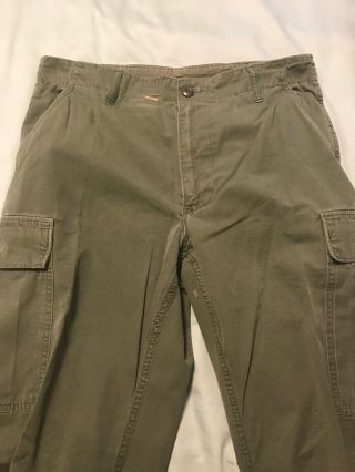 Vietnam 1969 Poplin Rip - Stop Jungle Pants Trousers Og 107 Medium Regular