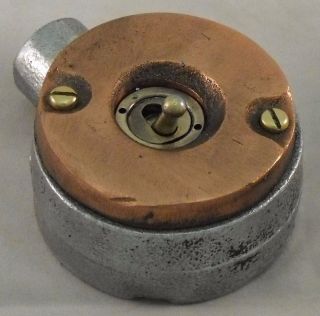 Special Copper & Cast Metal Vintage Industrial Light Switch - Bs En Approved