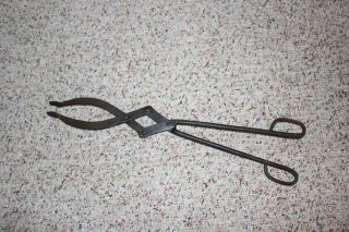 Wrought Iron Scissor Ember/pipe Hearth Tongs Circa 1700 