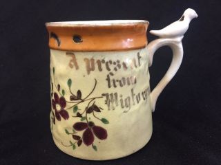 Rare Antique German Porcelain Whistle Mug Cup
