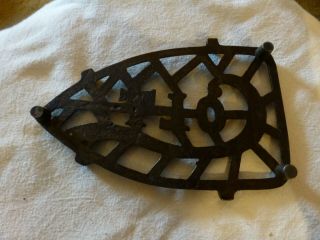 LOVELY,  OLD SAD IRON TRIVET - FROM COLT FIREARMS CO. ,  LATE 1800S 3
